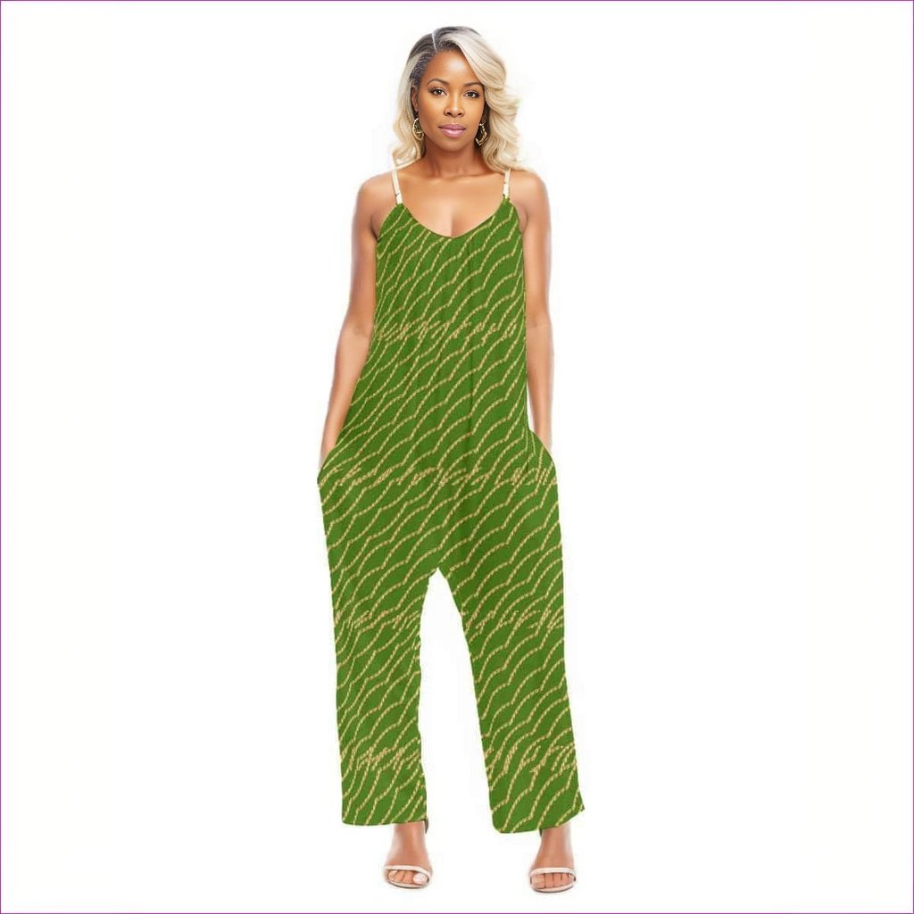 Chained Womens Loose Cami Jumpsuit - women's jumpsuit at TFC&H Co.