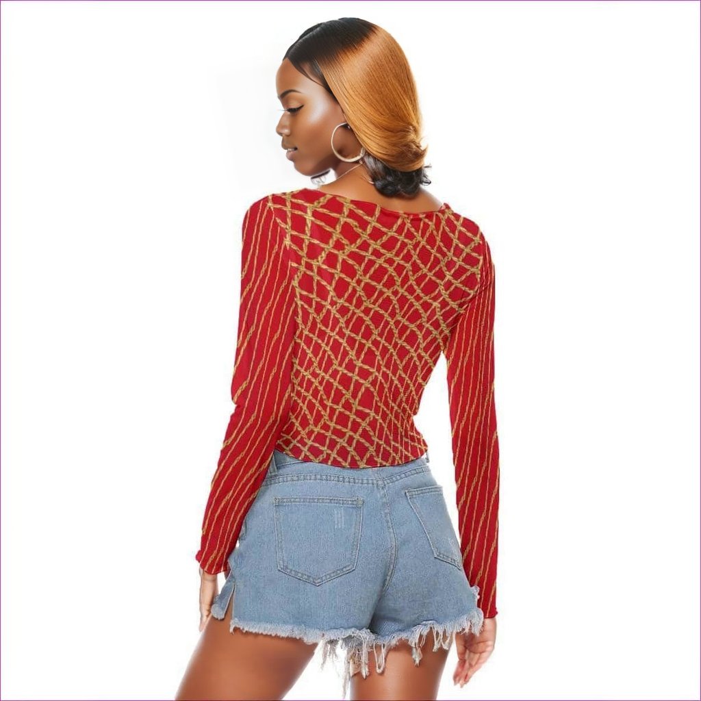 Chained Womens Peek-a-Boo Top - women's top at TFC&H Co.