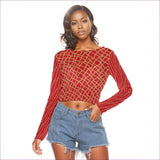 red - Chained Womens Peek-a-Boo Top - womens top at TFC&H Co.