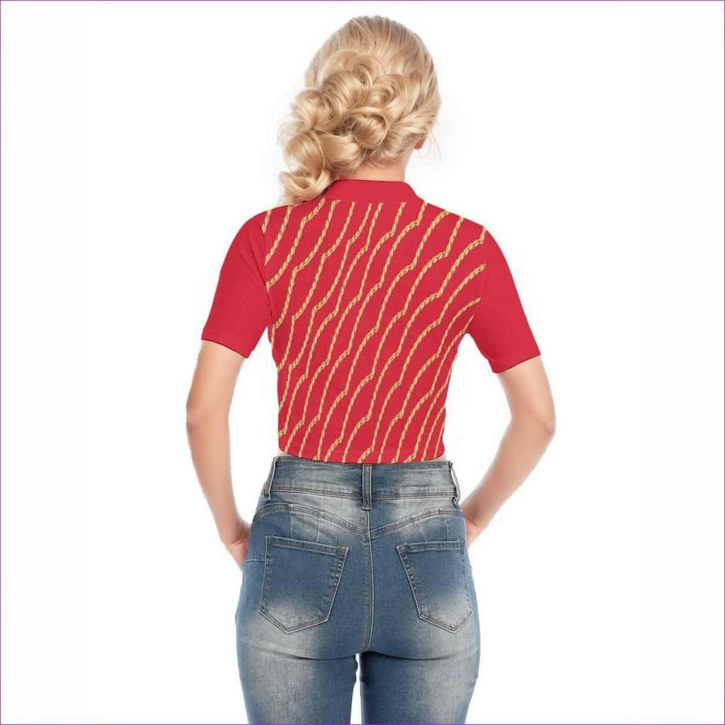 Chained Womens Short Sleeve T-shirt With Zipper - women's top at TFC&H Co.