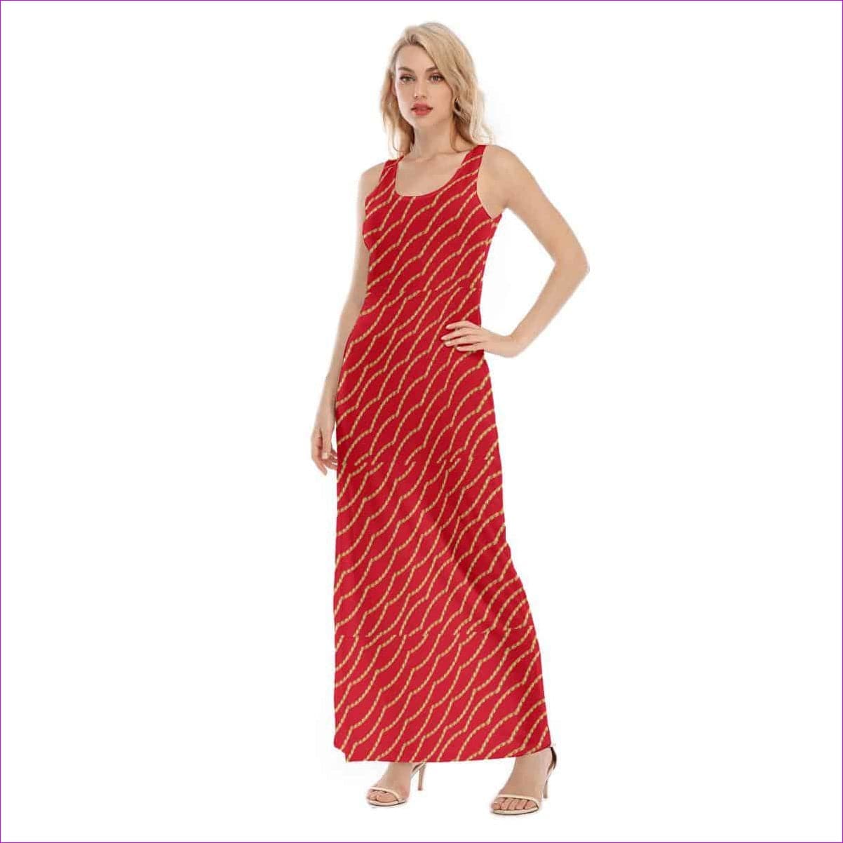red Chained Womens Vest Dress - women's dress at TFC&H Co.