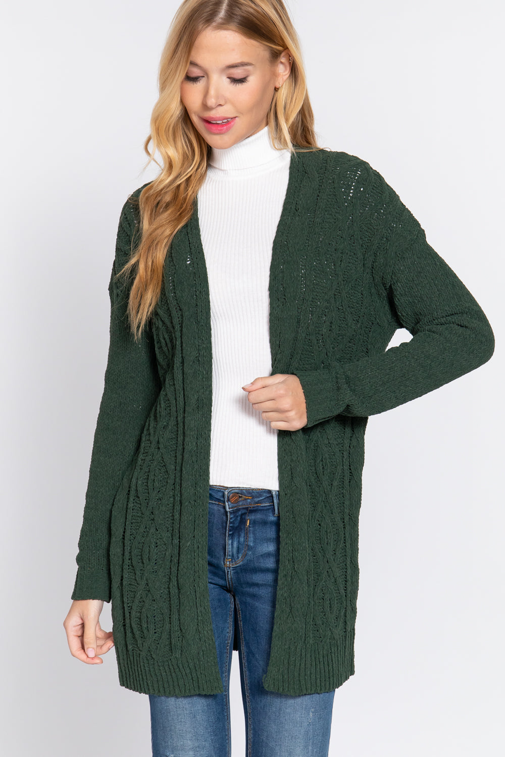 Chenille Sweater Cardigan - 3 colors - Ships from The US - women's cardigan at TFC&H Co.