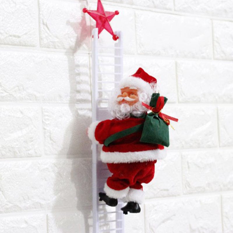 Double ladder - Christmas Climbing Ladder Electric Santa Claus - Christmas Decoration at TFC&H Co.