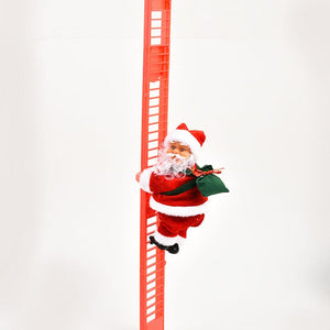 Red Ladder - Christmas Climbing Ladder Electric Santa Claus - Christmas Decoration at TFC&H Co.