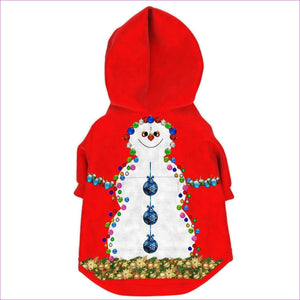 - Christmas Lights Snowman Premium Dog Hoodie - Dog Zip-Up Hoodie at TFC&H Co.