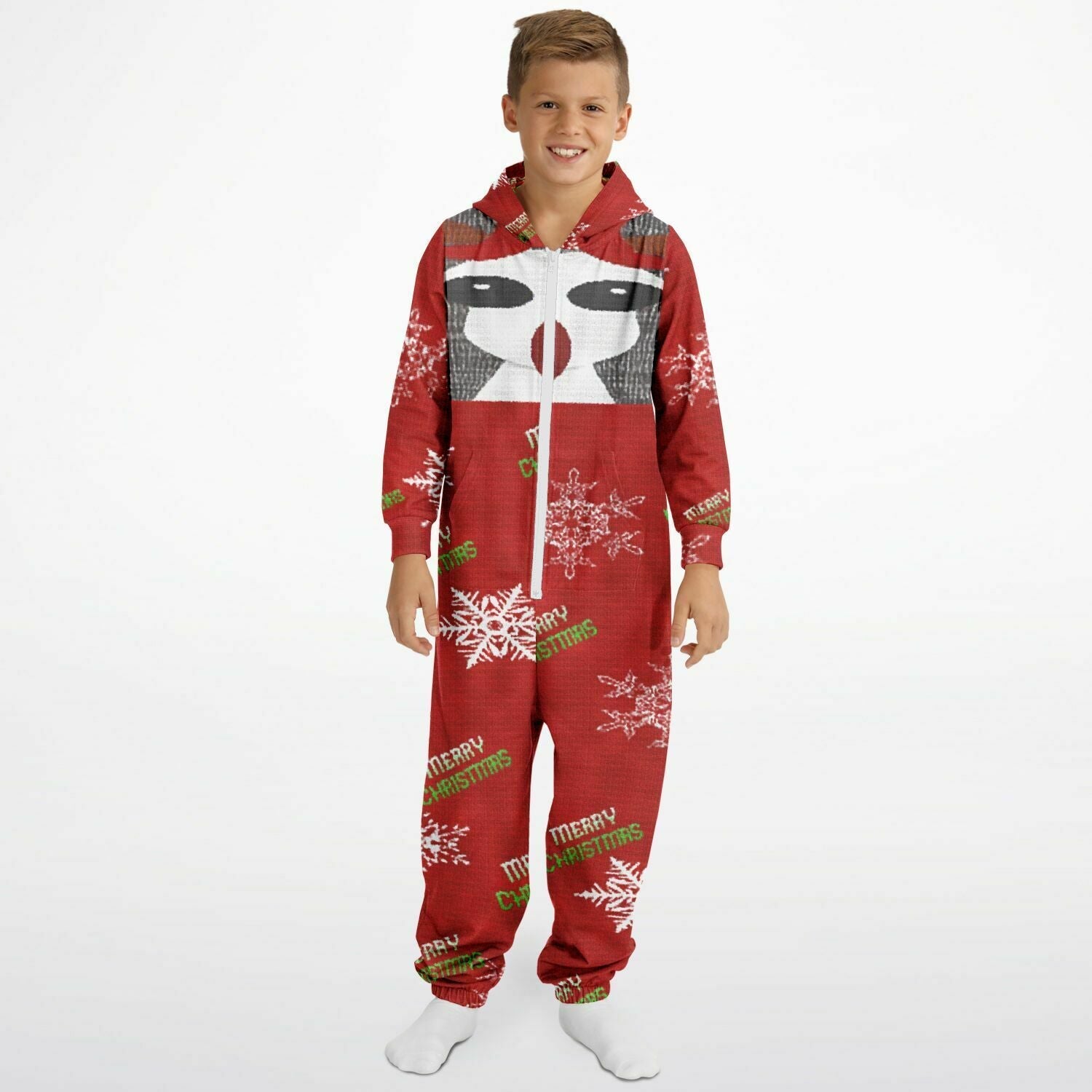- Christmas Reindeer Premium Kids Christmas Jumpsuit 10 - 18 - Fashion Youth Jumpsuit - AOP at TFC&H Co.