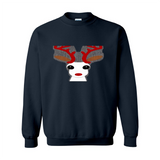 Navy - Christmas Reindeer Unisex Gildan 18000 Christmas Sweatshirt - unisex sweatshirt at TFC&H Co.
