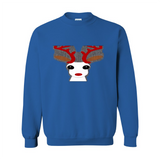 MediumBlue - Christmas Reindeer Unisex Gildan 18000 Christmas Sweatshirt - unisex sweatshirt at TFC&H Co.