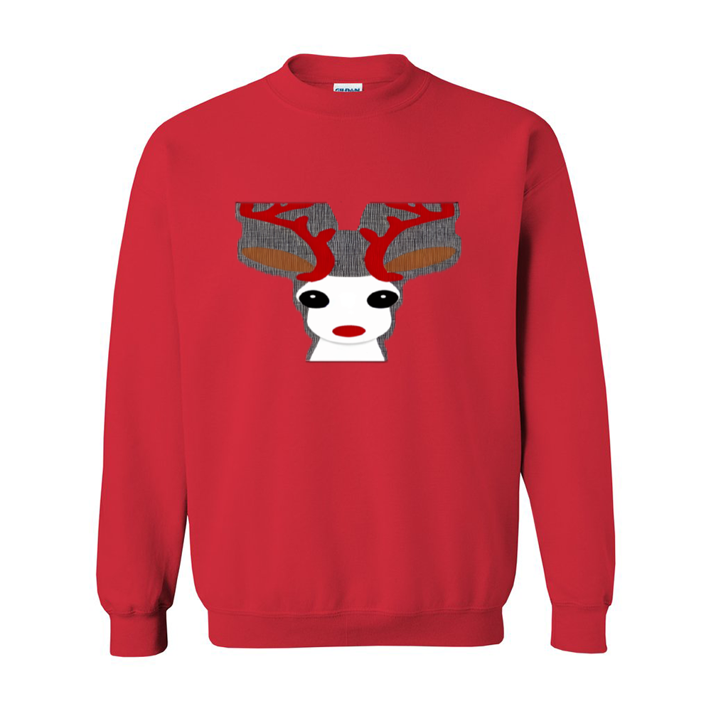 Red - Christmas Reindeer Unisex Gildan 18000 Christmas Sweatshirt - unisex sweatshirt at TFC&H Co.