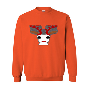 Orange - Christmas Reindeer Unisex Gildan 18000 Christmas Sweatshirt - unisex sweatshirt at TFC&H Co.