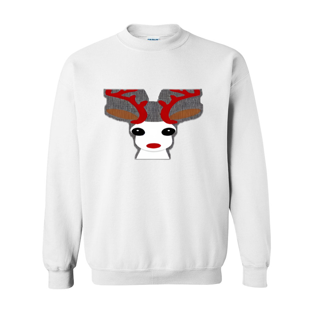White - Christmas Reindeer Unisex Gildan 18000 Christmas Sweatshirt - unisex sweatshirt at TFC&H Co.