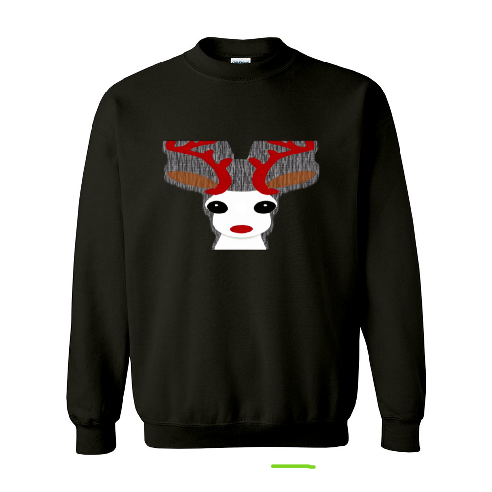 Green - Christmas Reindeer Unisex Gildan 18000 Christmas Sweatshirt - unisex sweatshirt at TFC&H Co.