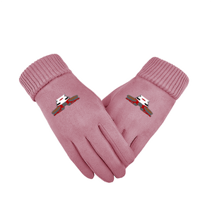 - Christmas Reindeer Unisex Suede Fabric Christmas Gloves - 5 colors - gloves at TFC&H Co.