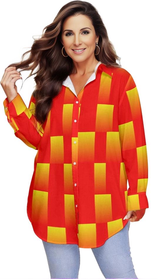 - Citrus Womens Button-Up Shirt Voluptuous (+) Plus Size - womens button-up shirt at TFC&H Co.
