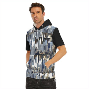 - City Block Men's Short Sleeve Hoodie T-Shirt |100% Cotton - mens hoodie at TFC&H Co.