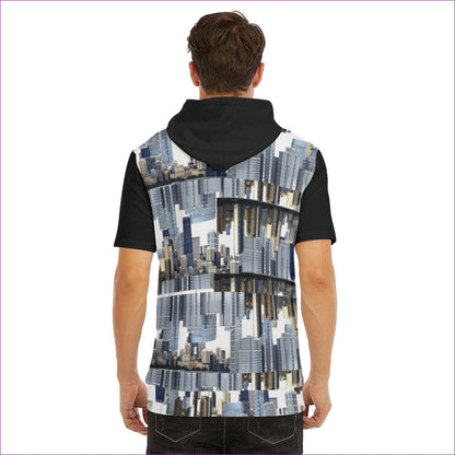 City Block Men's Short Sleeve Hoodie T-Shirt |100% Cotton - men's hoodie at TFC&H Co.
