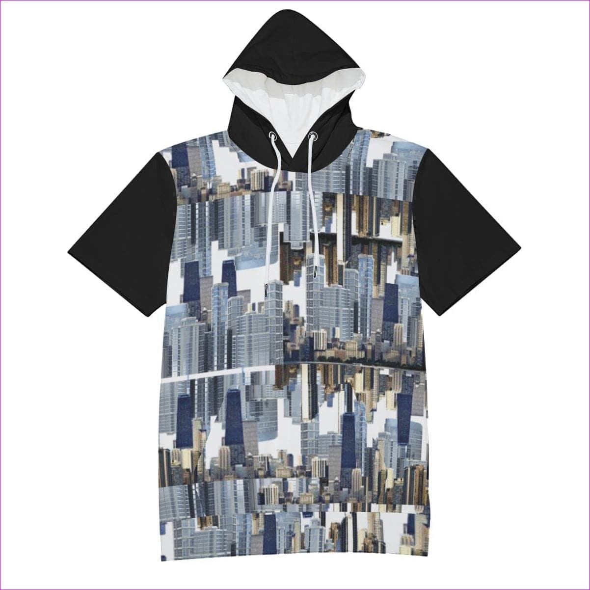 - City Block Men's Short Sleeve Hoodie T-Shirt |100% Cotton - mens hoodie at TFC&H Co.