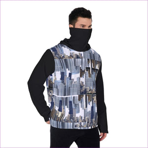 - City Blocks Men's Heavy Fleece Hoodie With Mask - mens hoodie with face mask at TFC&H Co.