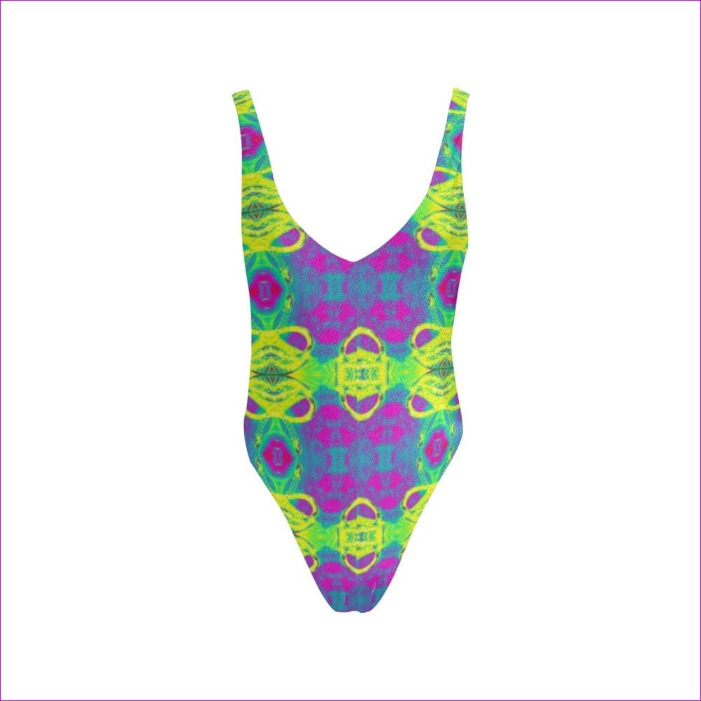 Neon Green Strap - Club Lights Womens Halter Straps Backless Swimsuit - 3 strap options - womens one piece swimsuit at TFC&H Co.