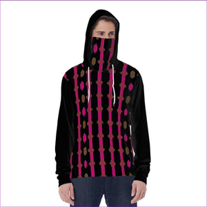black - Coined Unisex Hoodie with Built in Mask - hoodie at TFC&H Co.