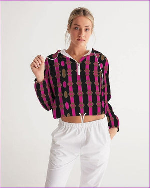 Coined Womens Cropped Windbreaker - women's cropped hoodie at TFC&H Co.