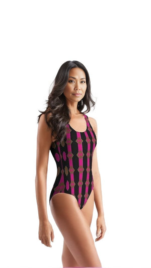 Coined Womens One-Piece Swimsuit - women's one piece swimsuit at TFC&H Co.