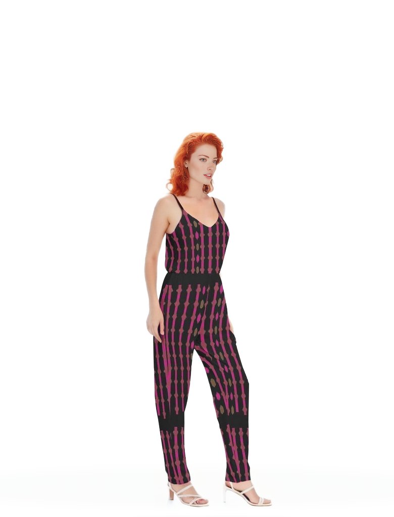 Coined Womens V-neck Cami Jumpsuit - women's jumpsuit at TFC&H Co.