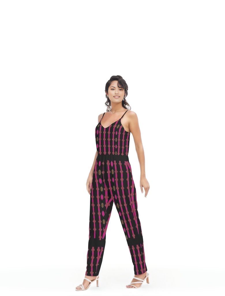 Coined Womens V-neck Cami Jumpsuit - women's jumpsuit at TFC&H Co.