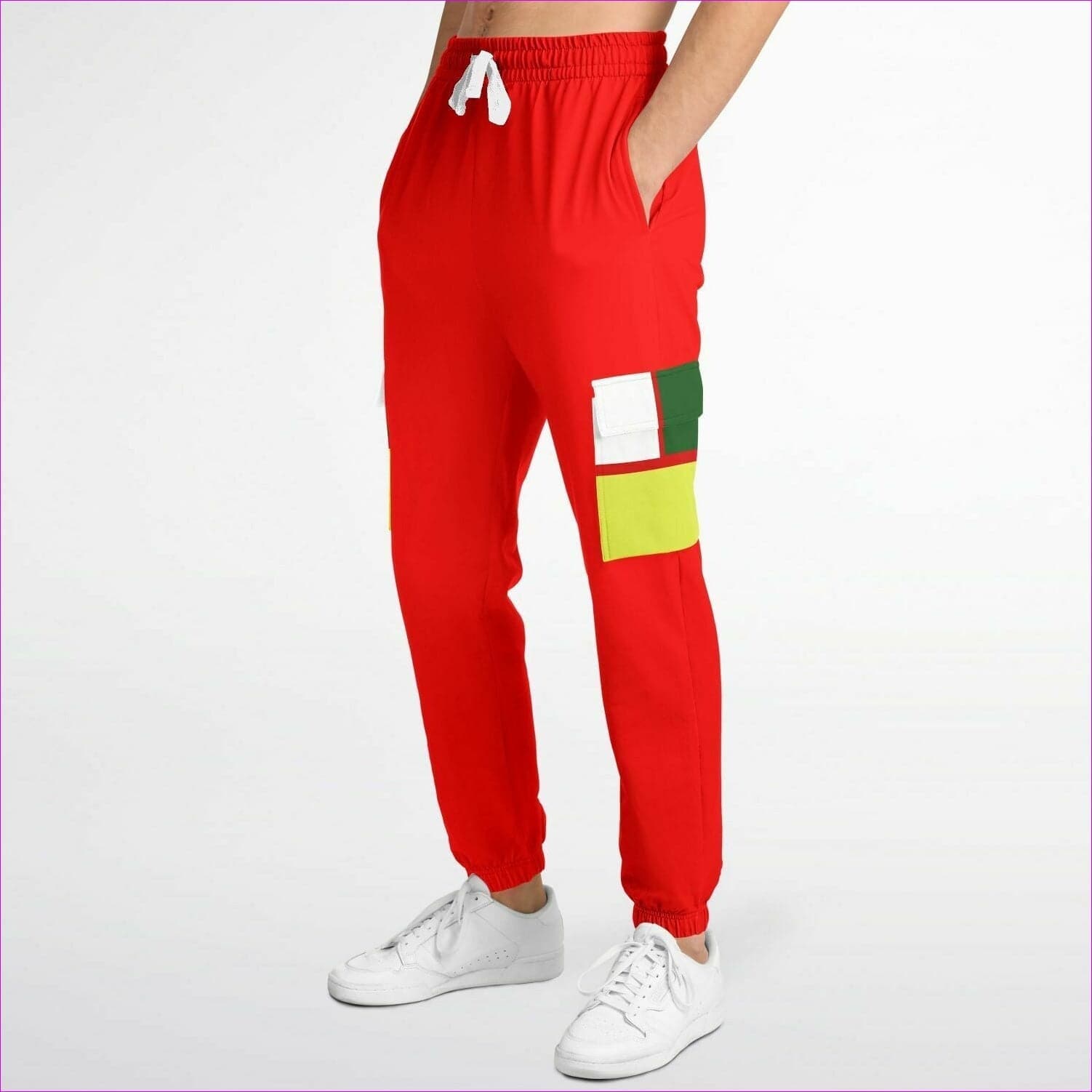 Color Block Astute Premium Cargo Sweatpants - Fashion Cargo Sweatpants - AOP at TFC&H Co.