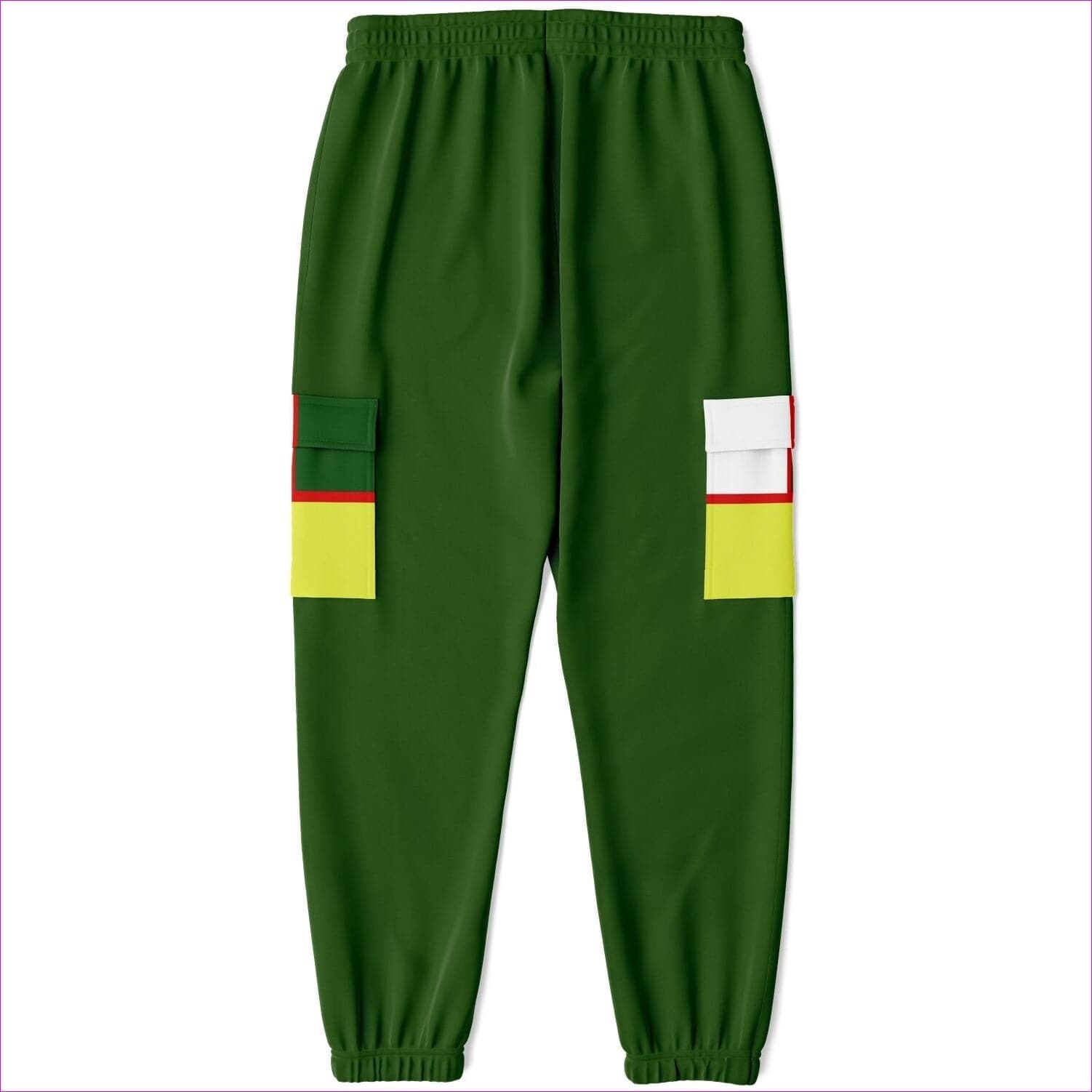 Color Block Astute Premium Cargo Sweatpants in Green - Fashion Cargo Sweatpants - AOP at TFC&H Co.