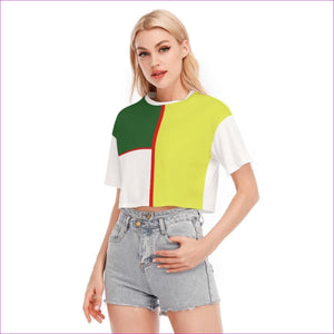 - Color Block Astute Womens Cropped T-shirt | 100% Cotton - womens cropped tee at TFC&H Co.