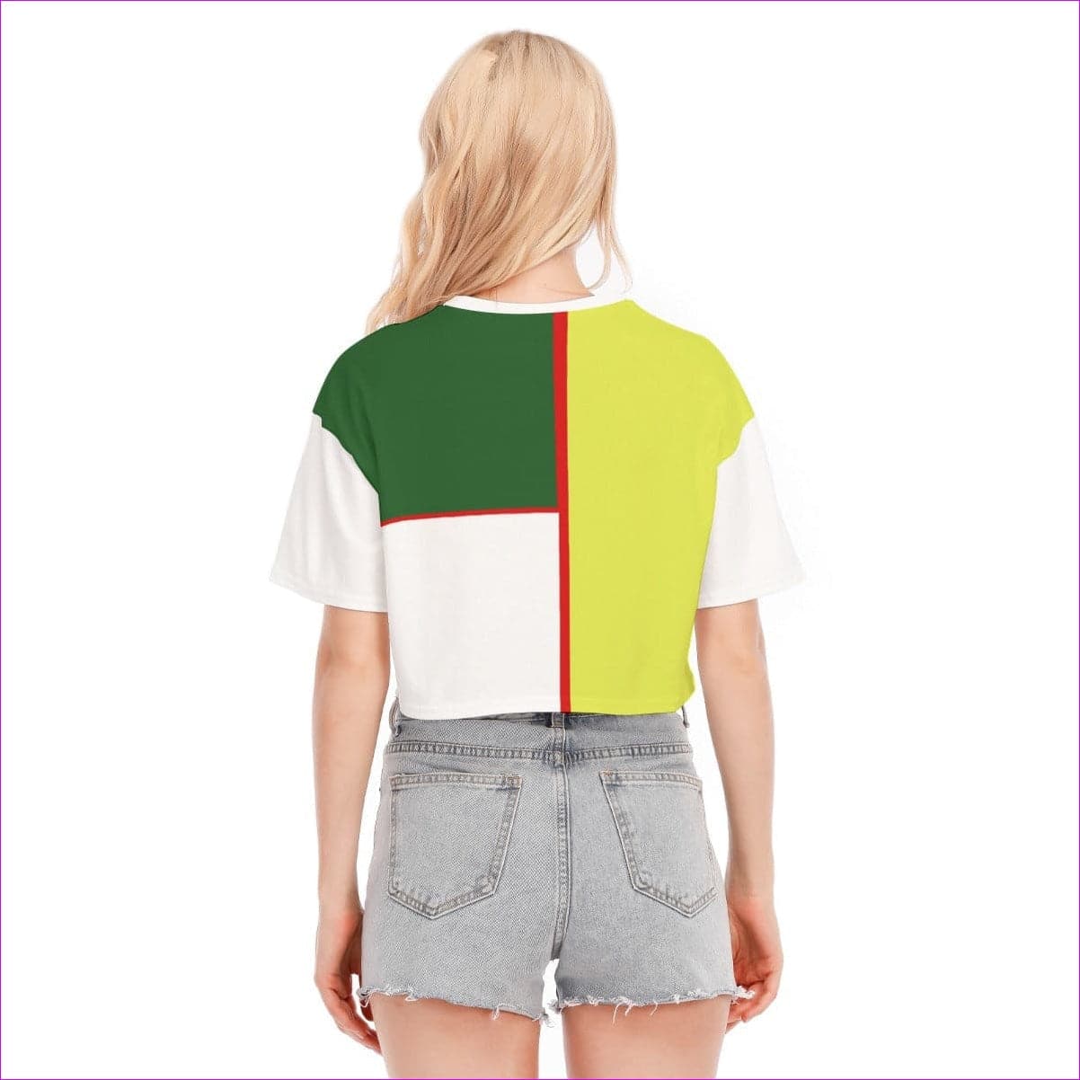 - Color Block Astute Womens Cropped T-shirt | 100% Cotton - womens cropped tee at TFC&H Co.