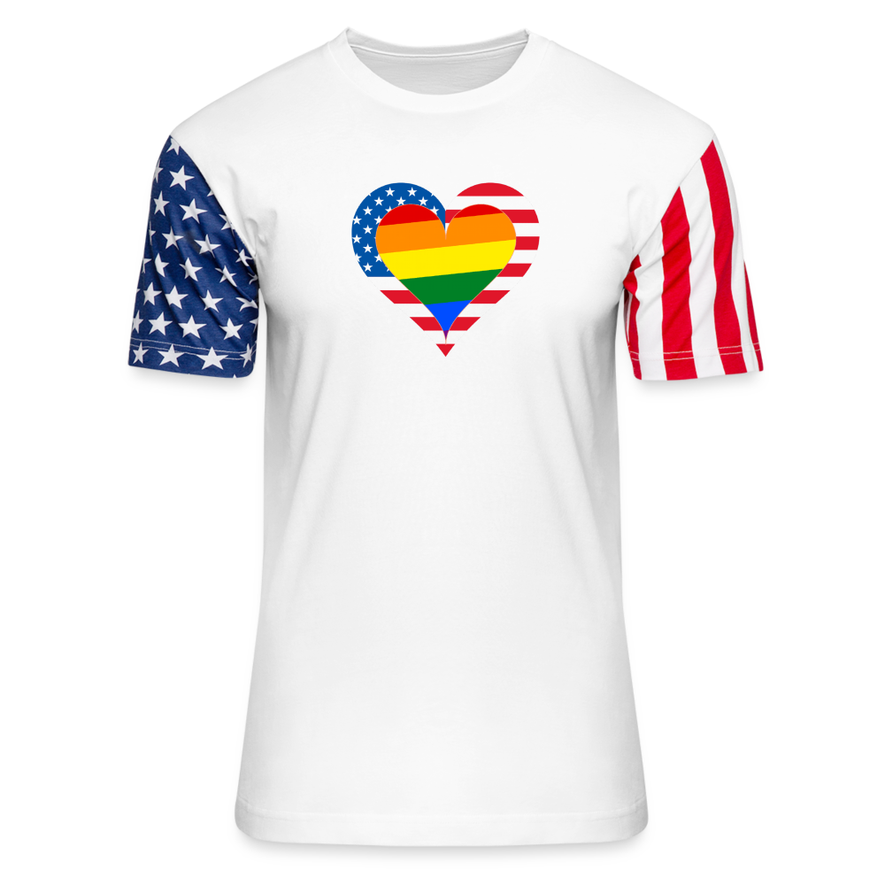 2XL - Country & Pride Adult Stars & Stripes T-Shirt | LAT Code Five™ 3976 - Ships from The USA - Adult Stars & Stripes T-Shirt | LAT Code Five™ 3976 at TFC&H Co.