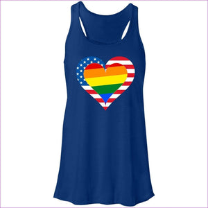 True Royal - Country & Pride Love Flowy Racerback Tank - womens tank top at TFC&H Co.