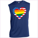 True Royal - Country & Pride Love Men’s Sleeveless Performance Tee - mens tank top at TFC&H Co.