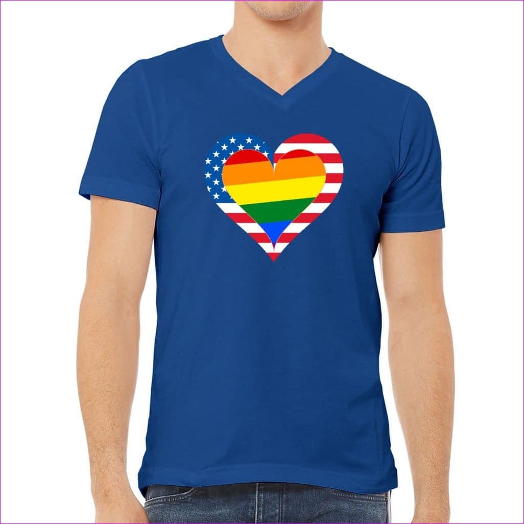 True Royal - Country & Pride Love Unisex Jersey V-Neck Tee - Unisex T-Shirt at TFC&H Co.