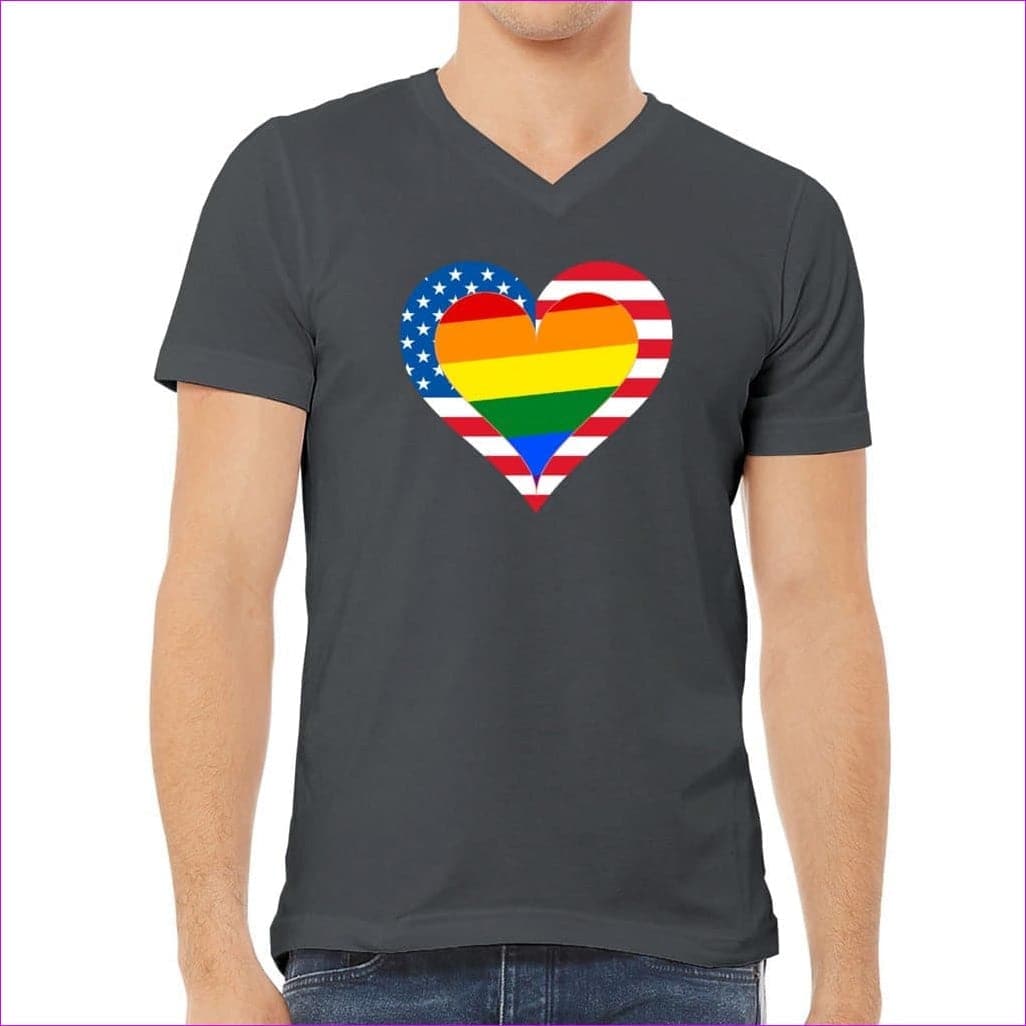 - Country & Pride Love Unisex Jersey V-Neck Tee - Unisex T-Shirt at TFC&H Co.