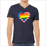 Navy - Country & Pride Love Unisex Jersey V-Neck Tee - Unisex T-Shirt at TFC&H Co.