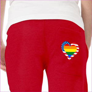 Red Country & Pride Love Unisex Premium Fleece Joggers - unisex pants at TFC&H Co.