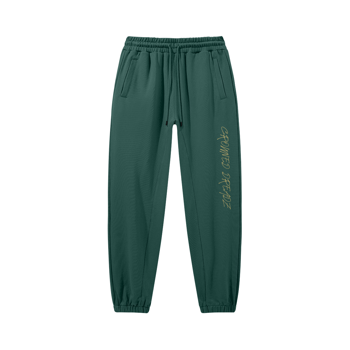 Mineral Green - Crowned Dreadz 380GSM Unisex Heavyweight Baggy Sweatpants - unisex sweatpants at TFC&H Co.