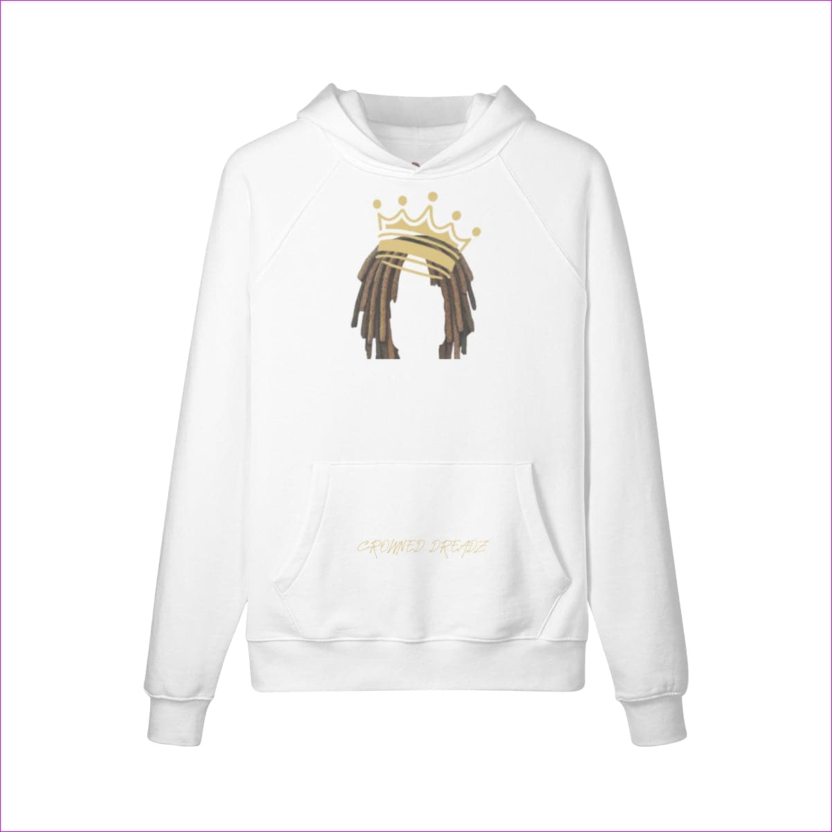 White - Crowned Dreadz Fleece Hoodie - Mens Hoodies at TFC&H Co.