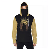 black - Crowned Dreadz Men's Pullover Hoodie With Mask - Mens Hoodies at TFC&H Co.