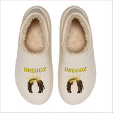 Beige - Crowned Dreadz Men's Warm Cotton Slippers - mens slippers at TFC&H Co.