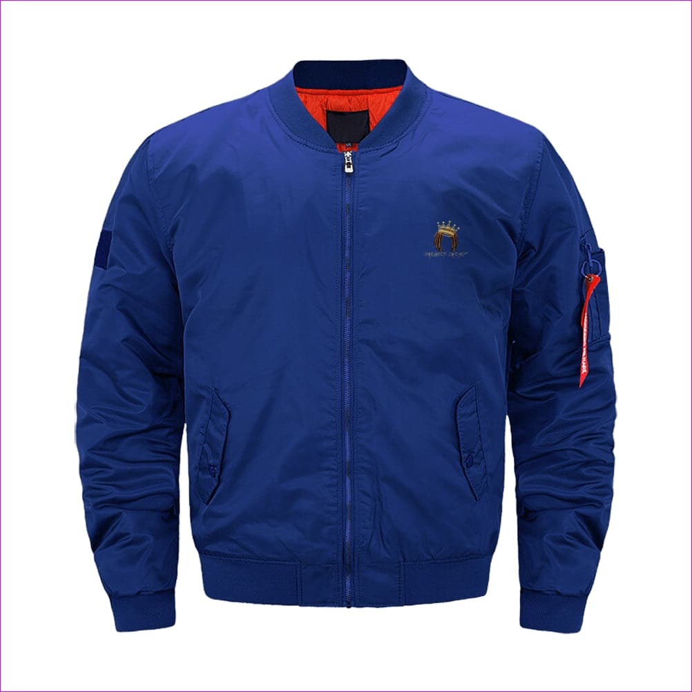S Blue Crowned Dreadz Unisex Air Force Jackets - Unisex Coats at TFC&H Co.
