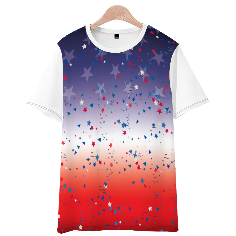 Ombre Flag Kid's Short Sleeve T-Shirts - kid's t-shirt at TFC&H Co.