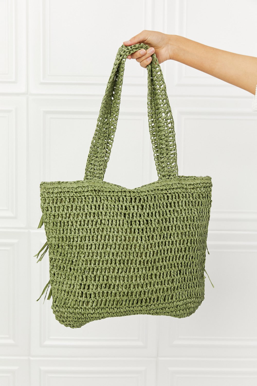 Fame The Last Straw Fringe Straw Tote Bag - Ships from The US - Tote bags at TFC&H Co.
