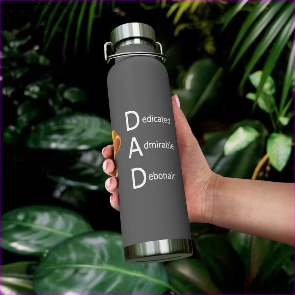 Grey 22oz DAD Acronym 22oz Vacuum Insulated Bottle Father's Day Gift - Mug at TFC&H Co.