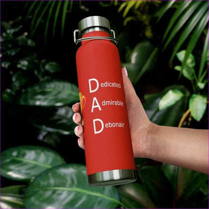 Red 22oz DAD Acronym 22oz Vacuum Insulated Bottle Father's Day Gift - Mug at TFC&H Co.