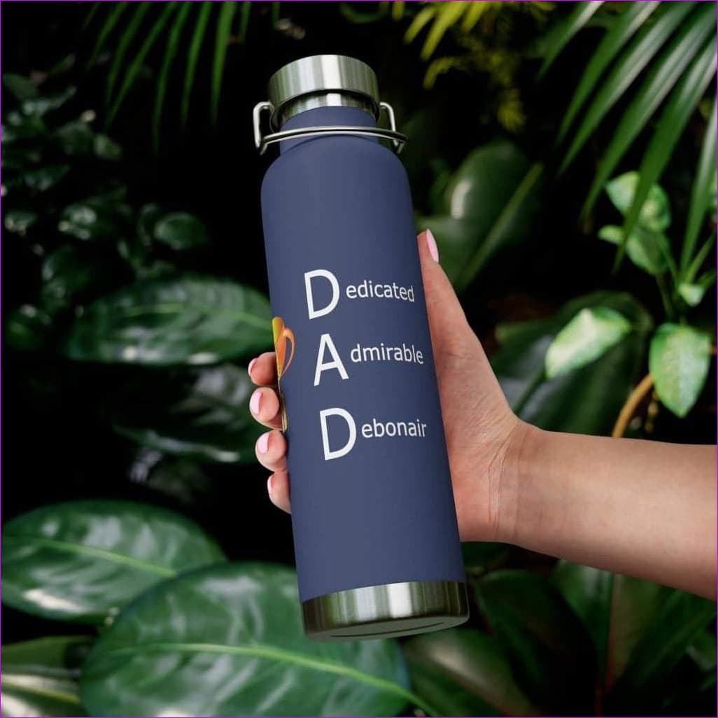 Navy 22oz DAD Acronym 22oz Vacuum Insulated Bottle Father's Day Gift - Mug at TFC&H Co.