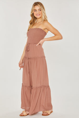 - Dainty Sleeveless Smocked Ruffle Jumpsuit- 4 colors - Ships from The US - womens jumpsuit at TFC&H Co.